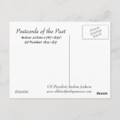 Oud Briefkaart - Amerikaans President Andrew Jacks (Achterkant)