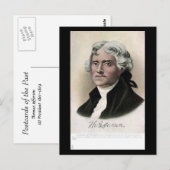 Oud Briefkaart - Amerikaans President Thomas Jeffe (Voorkant / Achterkant)