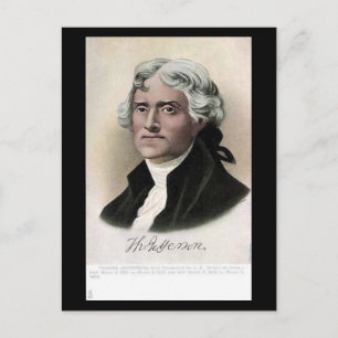 Oud Briefkaart - Amerikaans President Thomas Jeffe