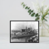 Oud Briefkaart - Amerikaans slagschip "Arizona" (Staand voorkant)