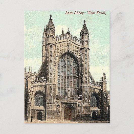 Oud Briefkaart - Bath Abbey (Voorkant)