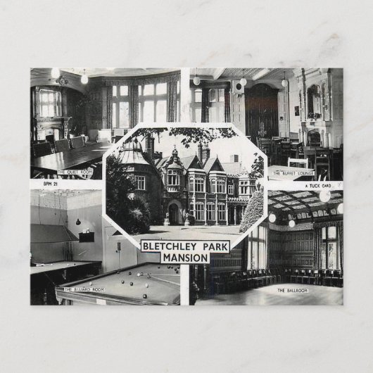 Oud Briefkaart - Bletchley Park Mansion (Voorkant)