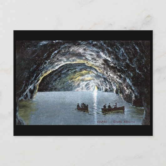Oud Briefkaart - Blue Grotto, Capri, Italië (Voorkant)