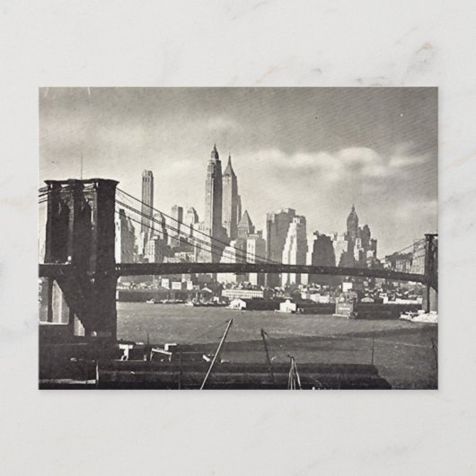 Oud Briefkaart - Brooklyn Bridge, NYC (Voorkant)