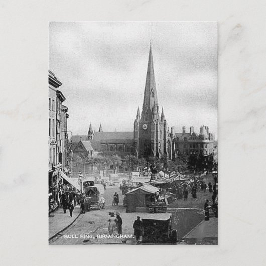 Oud Briefkaart - Bull Ring, Birmingham (Voorkant)