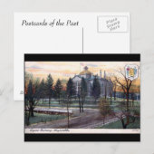 Oud Briefkaart - Capitol Building, Augusta, Maine (Voorkant / Achterkant)