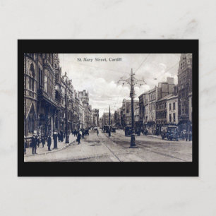 Oud Briefkaart, Cardiff, St Mary Street Briefkaart