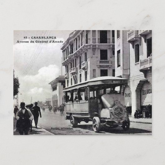 Oud Briefkaart - Casablanca, Marokko (Voorkant)
