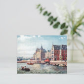 Oud Briefkaart - Centraal station, Amsterdam (Staand voorkant)