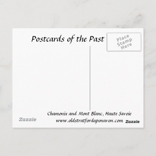 Oud Briefkaart - Chamonix en Mont Blanc (Achterkant)