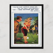 Oud Briefkaart - Comic - Golf (Voorkant)