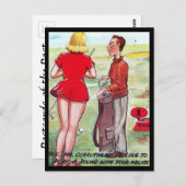 Oud Briefkaart - Comic - Golf (Voorkant / Achterkant)