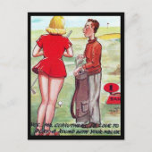 Oud Briefkaart - Comic - Golf (Voorkant)