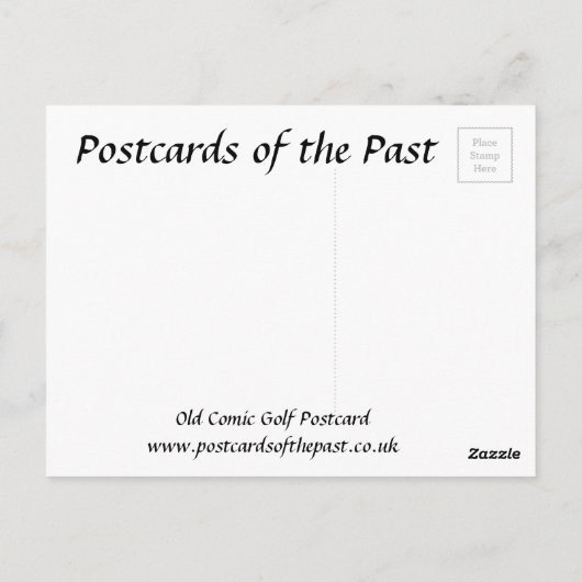 Oud Briefkaart - Comic - Golf (Achterkant)