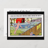 Oud Briefkaart - Comic - Tennis (Voorkant / Achterkant)