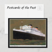 Oud Briefkaart - Cunard White Star Liner "Britanni (Voorkant / Achterkant)
