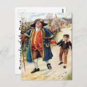 Oud Briefkaart - de heer Bumble en Oliver (Voorkant / Achterkant)