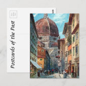 Oud Briefkaart - Duomo, Florence, Italië (Voorkant / Achterkant)