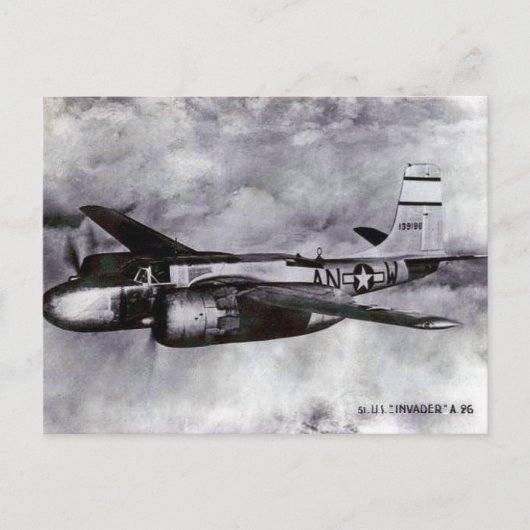 Oud Briefkaart - een Douglas A-26 Vader (Voorkant)