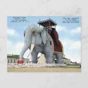 Oud Briefkaart - Elephant Hotel, Atlantic City