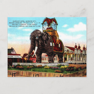 Oud Briefkaart - Elephant Hotel, Atlantic City