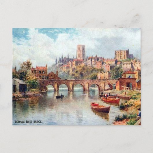 Oud Briefkaart - Elvet Bridge, Durham (Voorkant)
