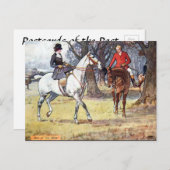 Oud Briefkaart - Fox Hunting (Voorkant / Achterkant)