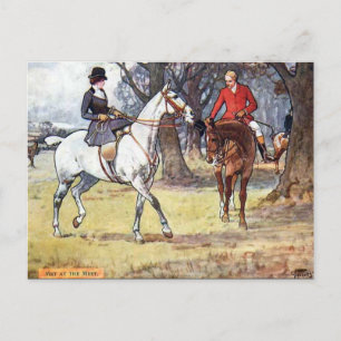 Oud Briefkaart - Fox Hunting