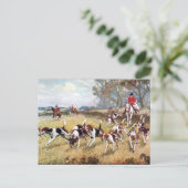 Oud Briefkaart - Fox Hunting (Staand voorkant)