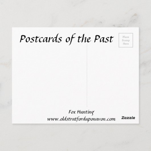 Oud Briefkaart - Fox Hunting (Achterkant)