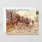 Oud Briefkaart - Fox Hunting (Voorkant / Achterkant)