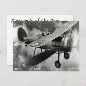 Oud Briefkaart - Gloster "Gladiator" (Voorkant / Achterkant)