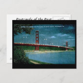 Oud Briefkaart - Golden Gate Bridge, San Francisco (Voorkant / Achterkant)