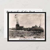 Oud Briefkaart - HM onderzeeër "Sturgeon" (Voorkant / Achterkant)