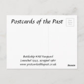Oud Briefkaart - HMS Vanguard (Achterkant)