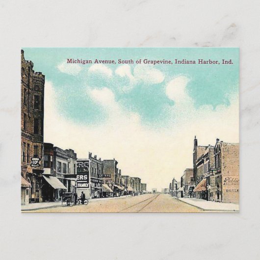 Oud Briefkaart - Indiana Harbour, Indiana, VS (Voorkant)