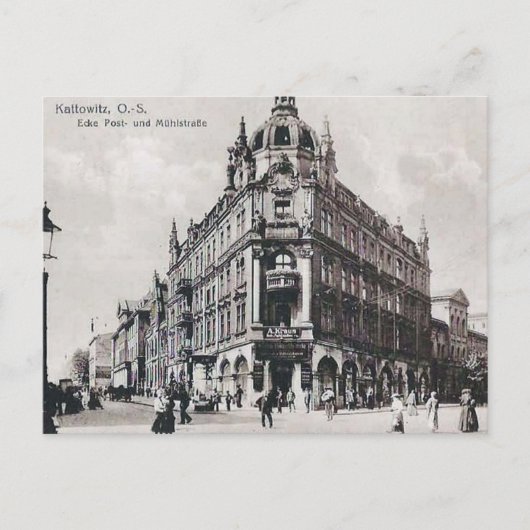 Oud Briefkaart - Katowice, Polen (Voorkant)