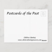 Oud Briefkaart - Kinderen schaatsen (Achterkant)