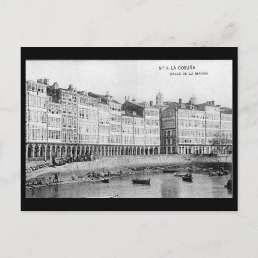 Oud Briefkaart - La Coruña, Spanje (Voorkant)