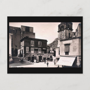Oud Briefkaart - La Piazza, Capri, Italië