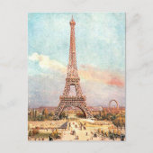 Oud Briefkaart - La Tour Eiffel, Parijs (Voorkant)