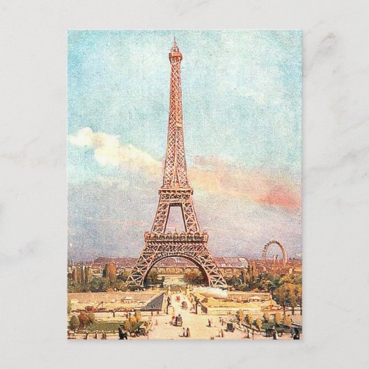 Oud Briefkaart - La Tour Eiffel, Parijs (Voorkant)