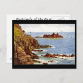 Oud Briefkaart - Land end, Cornwall (Voorkant / Achterkant)