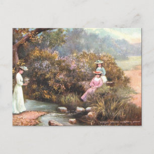 Oud Briefkaart - Lente