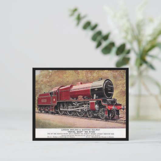 Oud Briefkaart - LMS Engine 6100 "Royal Scot" (Staand voorkant)