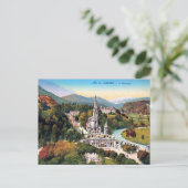 Oud Briefkaart - Lourdes, La Basilique (Staand voorkant)