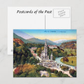 Oud Briefkaart - Lourdes, La Basilique (Voorkant / Achterkant)