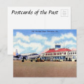 Oud Briefkaart - Luchthaven, Birmingham, Alabama (Voorkant / Achterkant)