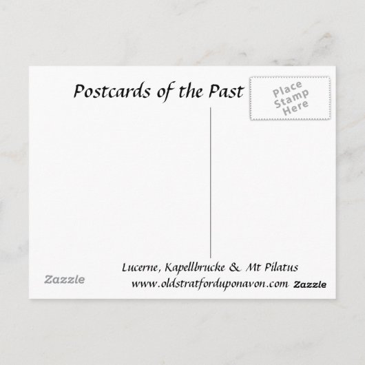 Oud Briefkaart - Luzerne, Zwitserland (Achterkant)