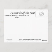 Oud Briefkaart - Madrid, Spanje (Achterkant)
